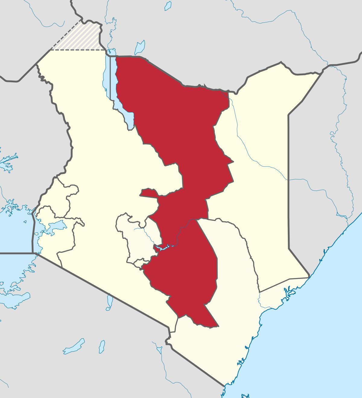 zemljevid vzhodne province Keniji