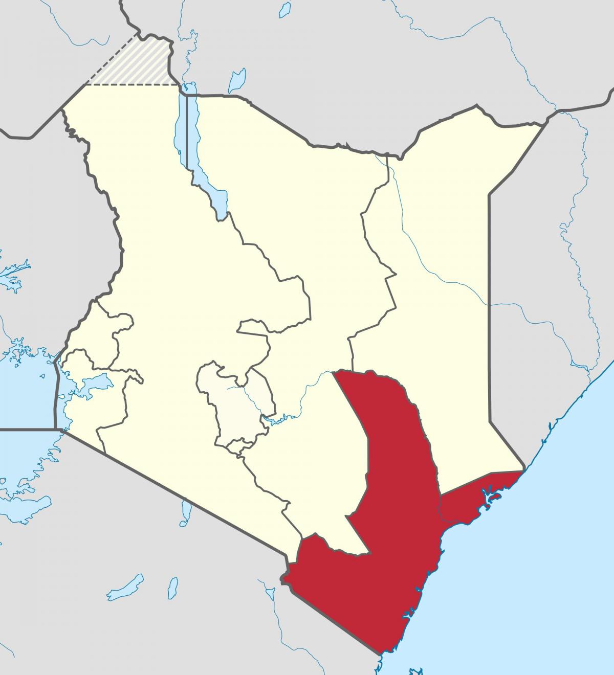 zemljevid obali province Keniji