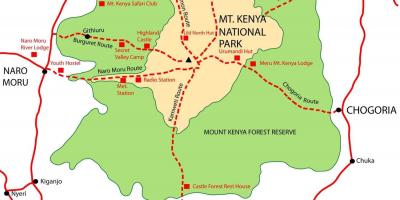 Zemljevid gore Kenija