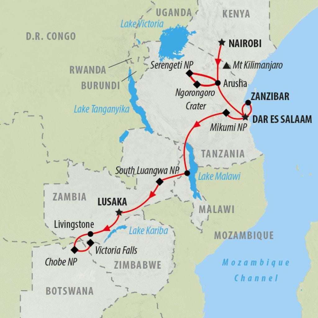 zemljevid zemljevid express Keniji