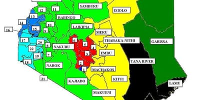 Zemljevid kisumu Keniji