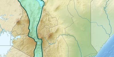 Zemljevid rift valley Keniji