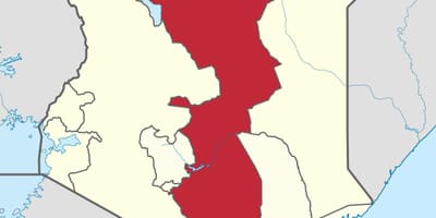 Zemljevid vzhodne province Keniji